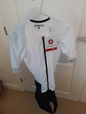Castelli Mens Free Sanremo Tri Triathlon Suit Short Sleeve Medium White 
