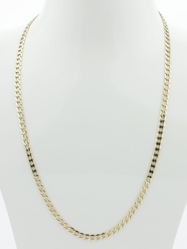 Gold curb chain necklace 9ct - gold,