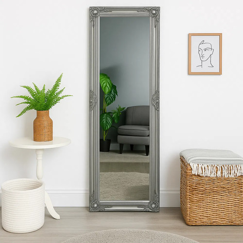 Tall slim silver - wall, mirror