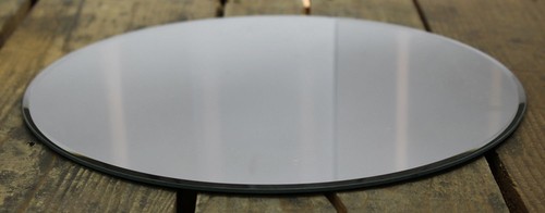 Round glass mirror candle - round,