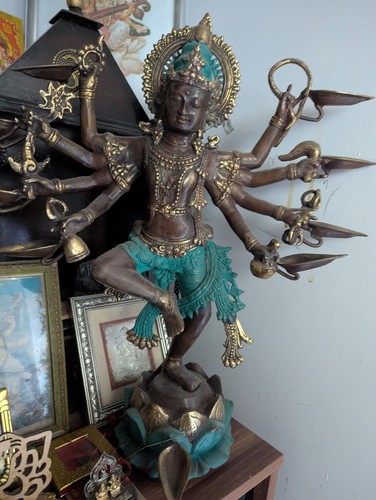 Vintage bronze krishna statue - krishna,