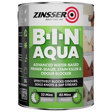Zinsser BIN Aqua Primer Sealer - Stain Killer Paint - White