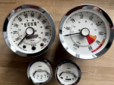 Triumph Spitfire Mk1 Jaeger gauge set magnolia faces SAH spec rev counter