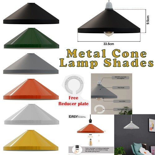 Metal cone lampshade - metal,