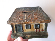 An Antique Papier Mache CMS Charity House Collection Box c1910