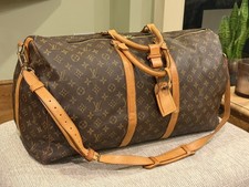 Louis Vuitton Monogram Keepall bandouliere 55 With Strap and luggage tag 