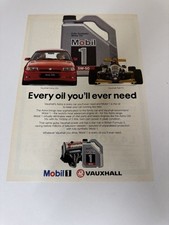 Original 1993 Vauxhall Astra GSi Mobil 1 Magazine Advert Frame Ready Retro