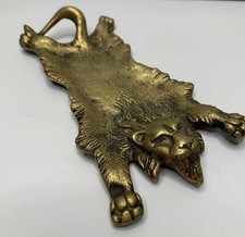 Vintage Brass Lion Skin Rug