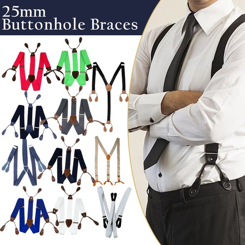 Mens button suspenders back - mens,
