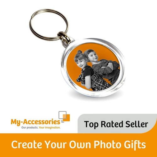 Blank acrylic photo keyring - blank,