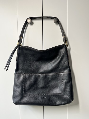 Fossil black leather hobo - fossil,