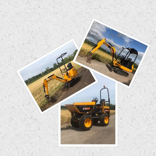 Mini digger dumper hire - digger, /