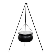 Large 51 Inch Witches Cauldron on Stand with Lights for Spooky Halloween
