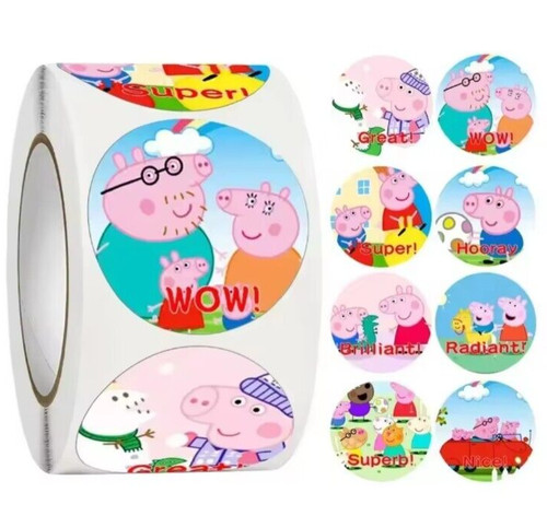 40x peppa pig stickers think - peppa,
