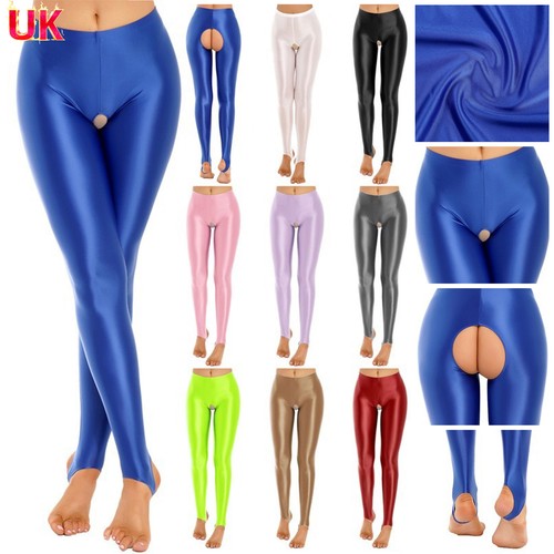 Womens glossy crotchless - uk,