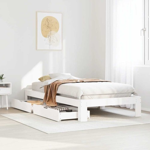 Bed frame without - frame, mattress