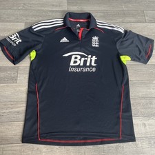 England Cricket 2010 One Day ODI Adidas Navy Jersey | Mens Adult M T-Shirt