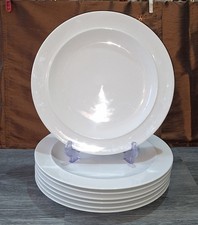 7 Large Gourmet "White by Denby" Porcelain Charger/Service Platter/Plates 12.5"