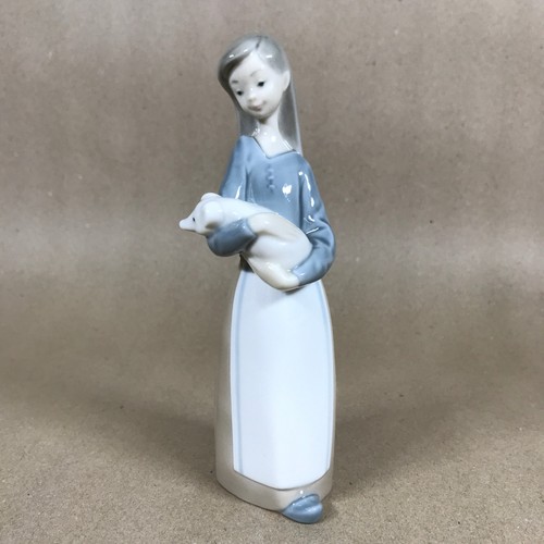 Lladro girl with pig 1011 - girl,