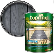 Cuprinol Anti-Slip Decking Stain Silver Birch 5L Weatherproof Wood Premium 