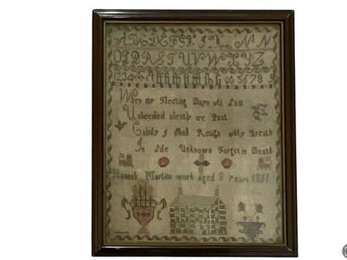 Needlework sampler - needlework,