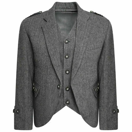 Grey tweed argyle - tweed, jacket
