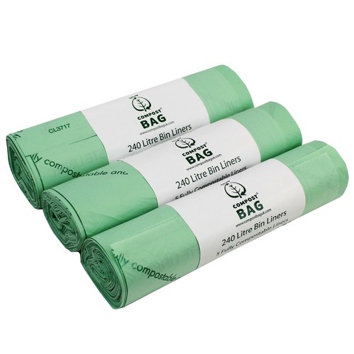 240l x15 compostable - compostable, wheelie