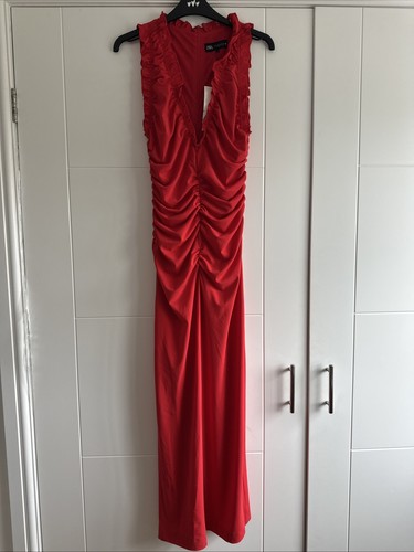 Zara red ruched - zara,