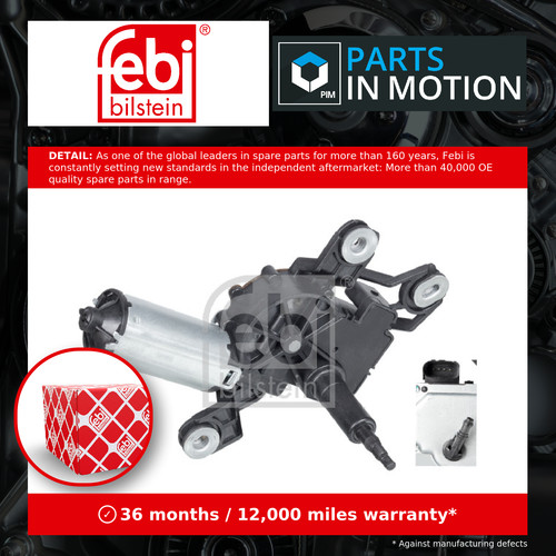 Wiper motor rear 103947 febi - wiper,