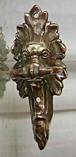 ANTIQUE BRASS DOOR KNOCKER ROARING LION’S HEAD