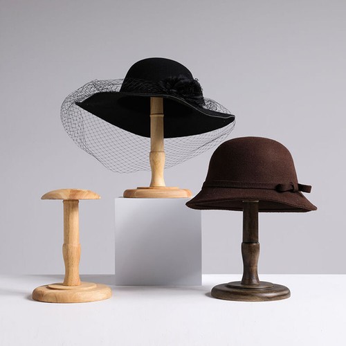 Vintage wood mannequin - vintage, hat