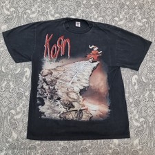 Korn Vintage Shirt Size XL Follow The Leader Graphic Print 90s Metal Band Tee