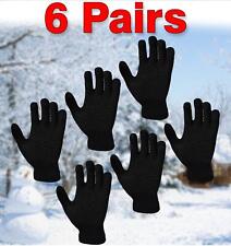 6 Pairs Gripper Gloves Mens Womens Magic Winter Warm Thermal Full Finger Glove