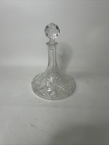 Large 28cms cut glass decanter - large,