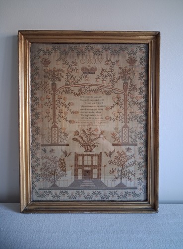 Fine antique needlework house - fine,