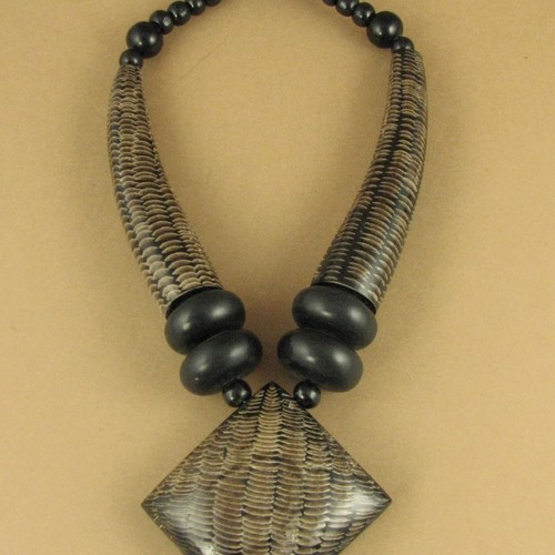 Tibetan buffalo horn necklace