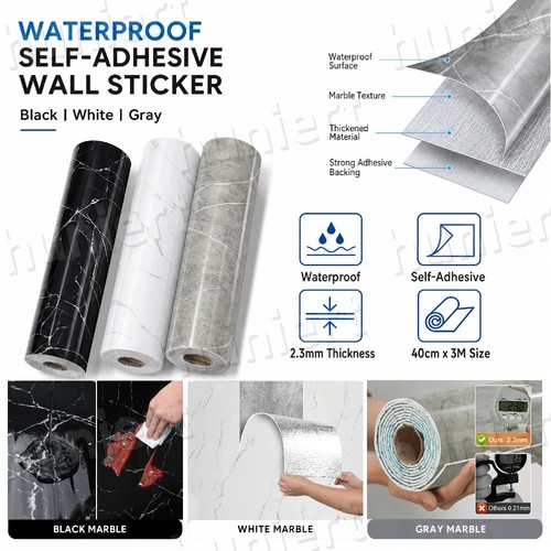 Thick marble wall sticker - 1-6x,