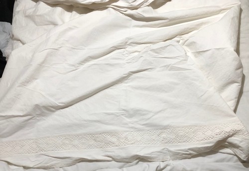 Vintage white linen - white, sheet