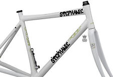 2 x Personalised Bike Name Stickers Vinyl Decals Wavey Font Bicycle BMX