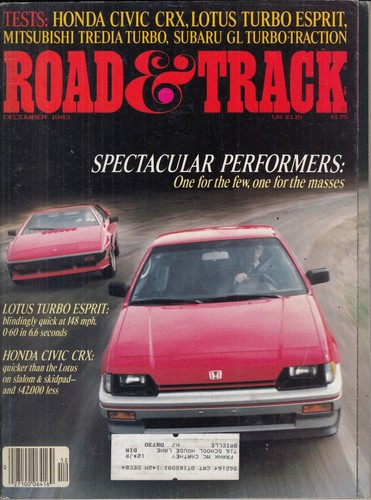 Road track december 1983 - &,