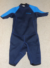 OLAIAN DECATHLON AGE 7-8 YEARS BLUE BOYS GIRLS SHORTIE WETSUIT 1.5MM WORN ONCE!