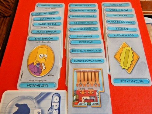Cluedo simpsons cards - cards, spare