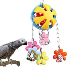 1PC Bird Parrot Chew Toy Bells Chewing Bite Hanging Cage Bird Destroy Chew Toys