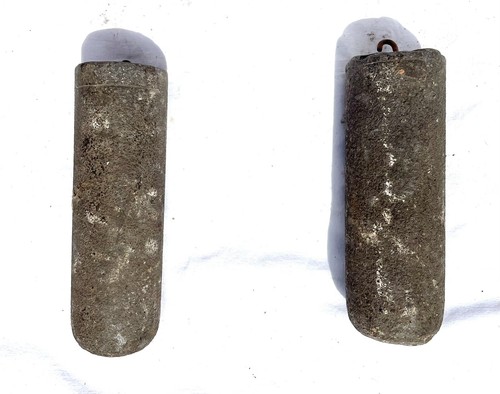 Pair antique lead - antique, weights
