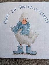 Personalised Cute White Duck