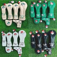 Leather Golf Club Cover Driver Fairway Wood Hybrid Ut Putter Mallet Headcover