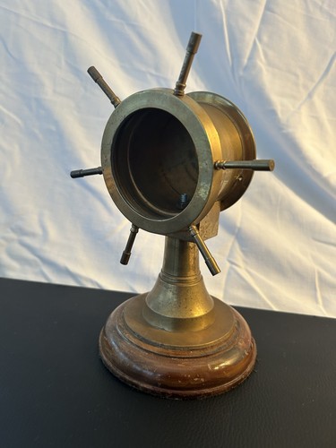 Brass ships wheel mantel - ships,