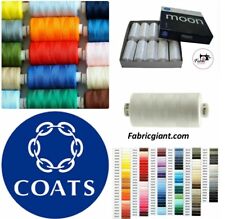 Coats Moon Sewing Machine Polyester Overlocking Thread Cotton 1000 yard 192 Cols