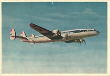 The L 1049 Lockheed Super Constellation in Flight KLM Airlines Postcard