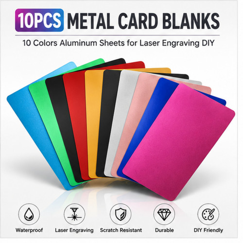 10pcs metal card blanks - card, 10